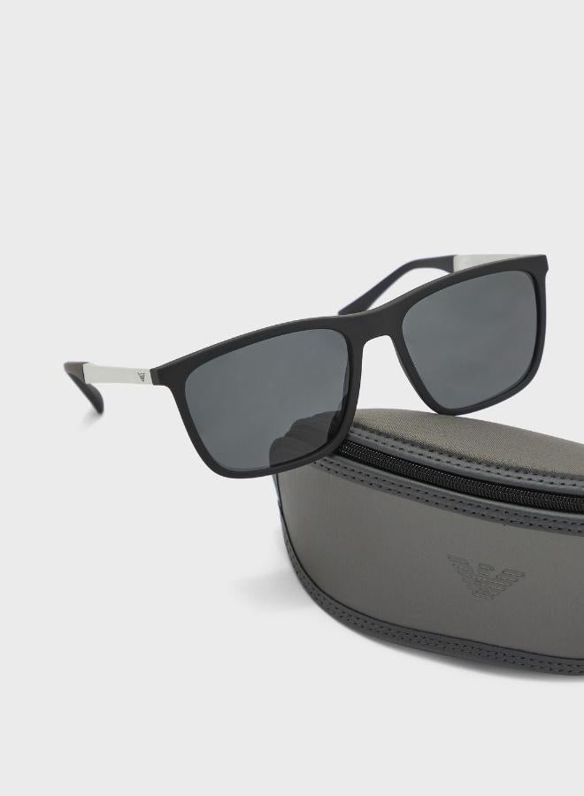 EMPORIO ARMANI 0Ea4150 Wayfarer Sunglasses - Image 4