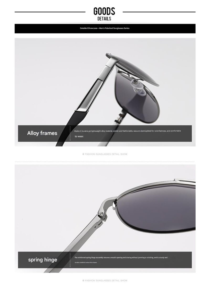 HDCRAFTER Full Rim Aviator Sunglasses - Image 5