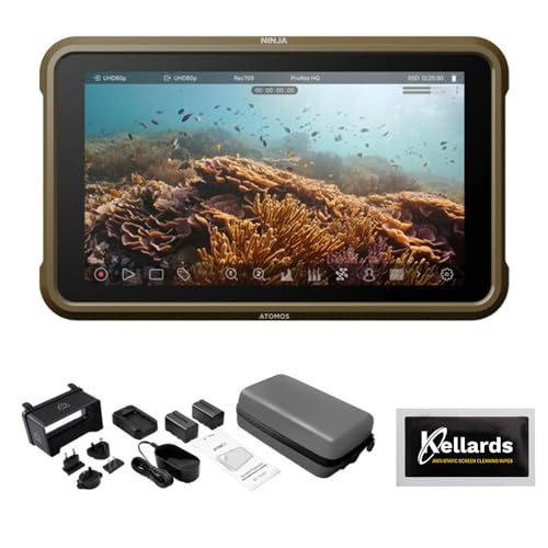 Atomos Ninja 5.2" 4K HDMI Recording Monitor Bundle with Atomos 5" Accessory Kit for Shinobi, Shinobi SDI and Ninja V Monitors and Anti-Static Screen Cleaning Wipes (5-Pack) - Image 1