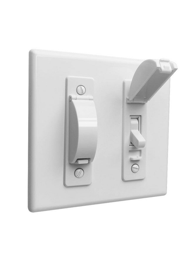 ILIVABLE Wall Switch Guard, ILIVABLE Childproof Light Switch Plate Covers Protects Your Circuits from being Accidentally Turned On or Off by Children and Adults (White, 2 Pack)  - Image 1