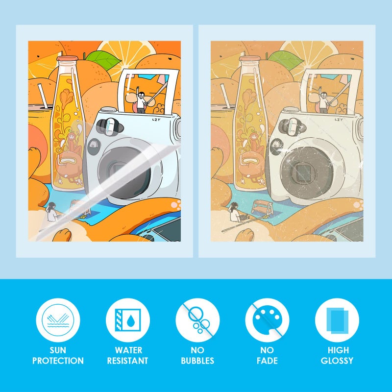 HTVRONT أوراق الترقق ذاتية اللصق HTVRONT - 20 ورقة 9 × 12 بوصة أوراق ترقيق ذاتية، لا حاجة لآلة، أوراق ترقيق شفافة - Image 3