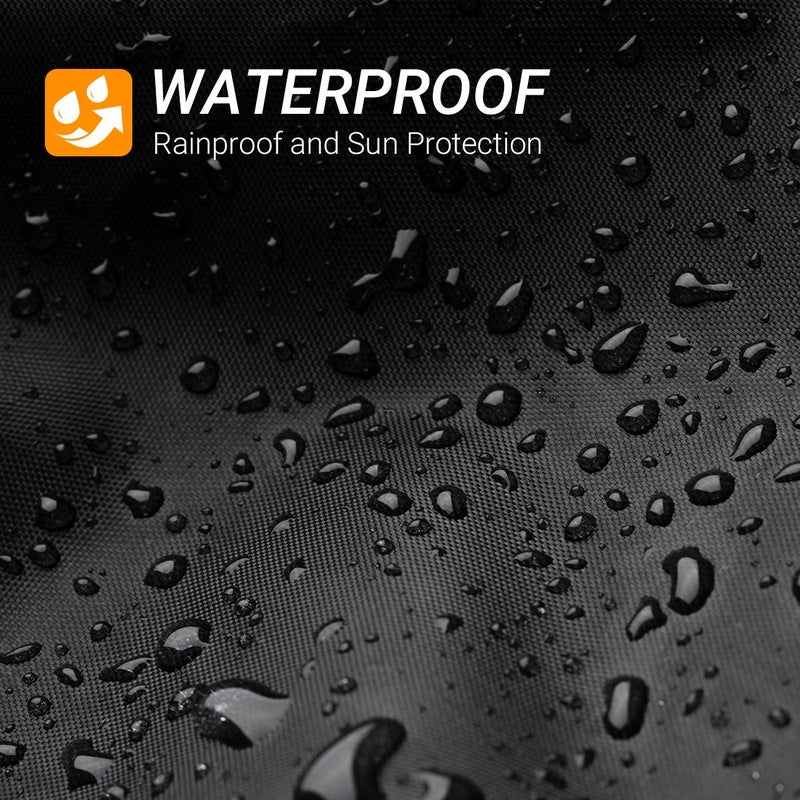 Favoto Bike Cover Waterproof Outdoor Bicycle Cover Thicken Oxford Windproof UV Snow Rustproof with Lock Hole Storage Bag for Mountain Road Bike City Bike Beach Cruiser Bike, Mid-Orange - Image 5