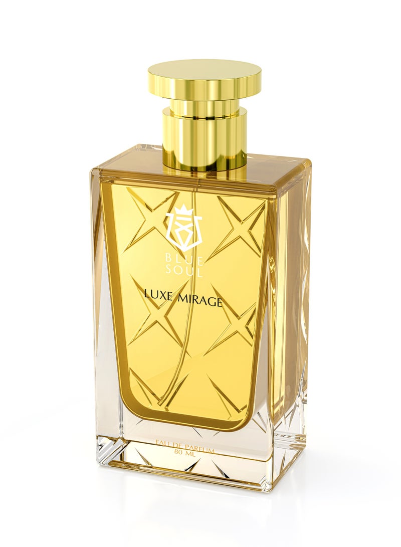 BLUE SOUL Luxe Mirage Premium Perfume for Women & Men | Floral Amber Eau de Parfum with Peach, Jasmine & Vanilla | Long-Lasting Luxury Fragrance for Every Occassions | Unisex (80ml) - Image 1