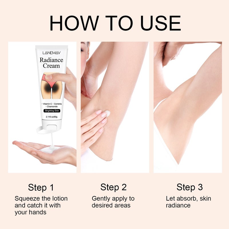 LANEMAY Underarm & Buttock Brightening Cream (Contains Vitamin C, Centella Asiatica, and Chamomile) 60g - Image 4