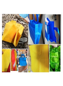 SYOSI Reusable Grocery Bags, Eco Friendly Party Bags, Shopping Bags, Gift Bags, Tote Bags, Shopping Bags, Color Bags, Foldable Machine, DIY Available Heavy Duty Shopping Bags with Handle (16Pcs)  - Image 2