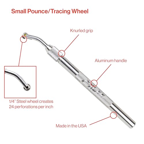 Excel Blades Pounce Wheel - 1/4-Inch Stainless Steel Tracing, Perforating, Cutting, Sewing, Quilting & Embossing Tool - Image 3