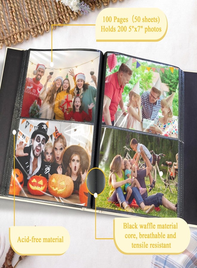 kuword 5x7 Photo Album 200 Photos 2 Pictures Per Page,100 Page Excellent Fabric Cover Picture Book for Photos,Photo Album 5x7 for Wedding Baby Family Pet Memories Beige - Image 4
