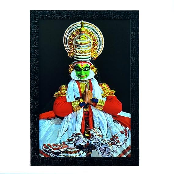 chedi chedi Kerala special kathakali God photo frame 13 10 inch Wall Painting Framed Home Decor WoodGlossyBrownBig Sizegifts - Image 1