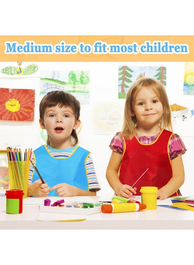 Extrapins Art Smock For Kids,8 Pack Waterproof Painting Aprons,Kids Art Aprons,Toddler Paint Smock,Sleeveless Children Art Smocks For Kids Paint Art Craft Activity Community Event,4 Colors - Image 4