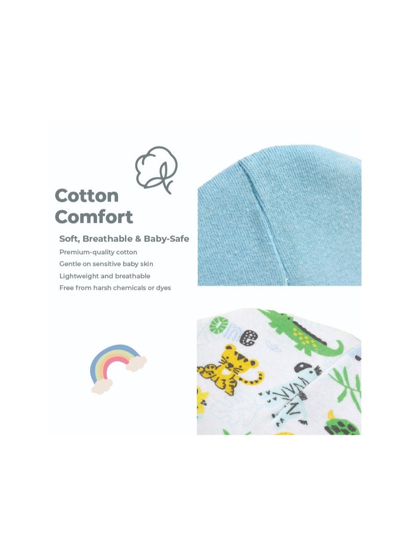 Nurtur Gift Pack Two hats and Mittens + Socks (Mesh Gift bag) - Boy - Image 3