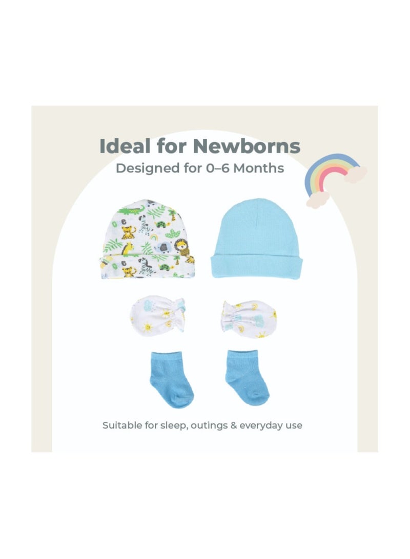 Nurtur Gift Pack Two hats and Mittens + Socks (Mesh Gift bag) - Boy - Image 4