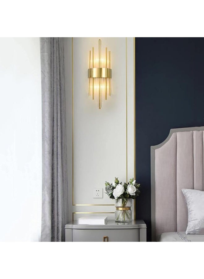 AFN Luxury Crystal Wall Light with Modern Vertical Rod Design, Decorative LED Wall Sconce for Living Room Bedroom Hallway Hotel | Wall Light, Modern Wall Light - Image 2