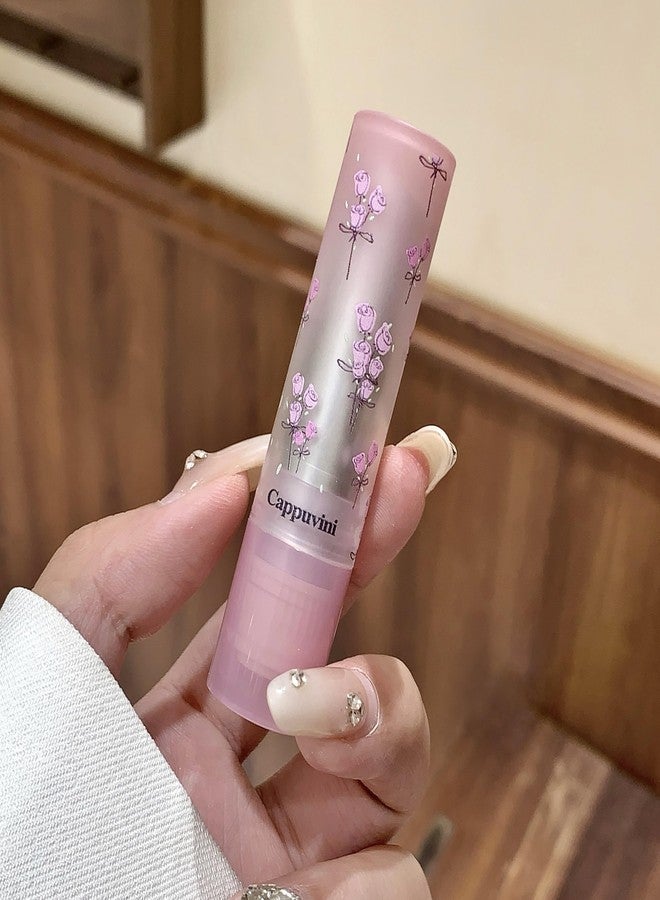 Cappuvini Flower Butterfly Secret Lip Balm | Ultra Glossy Finish | Lightweight Moisturizer for Dry Lips | Cute Floral Packaging with Peach, Grapefruit & Rose Tea Colors | Long Lasting Hydration & Lip Care | High Shine Glossy Texture | Perfect for Women Makeup & Special Occasions (04# Peach Milk Apricot, 3.2g) - Image 5