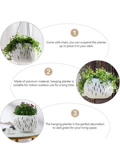 Generic Flowerpot Hanging Planter Hanging Pot Hanging Plant Pot Ceiling Hanging Pot Home Pot Plastic Pot Hanging Succulents Vase Plant Hanger  - Image 3