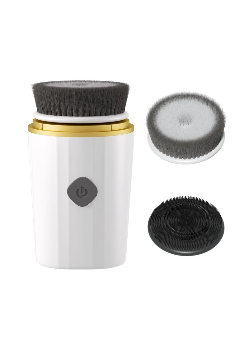 Zikra Facial Cleansing Brush, Portable Face Scrubber, Electric Face Brush Exfoliator Waterproof Spin Cleanser for Exfoliating, Deep Cleansing, Massaging and Travel for Women & Men, for Sensitive Skin(1Pack) - Image 1