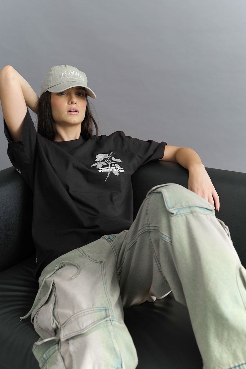 Bonkers Corner Embrace Your Inner Rose Premium Oversized T-shirt for Women's - Image 4