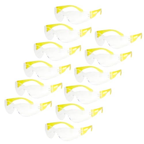 JORESTECH Eyewear Protective Safety Glasses, Polycarbonate Impact Resistant Lens Pack of 12 (Clear, Yellow) - Image 1