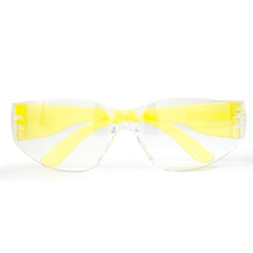 JORESTECH Eyewear Protective Safety Glasses, Polycarbonate Impact Resistant Lens Pack of 12 (Clear, Yellow) - Image 3