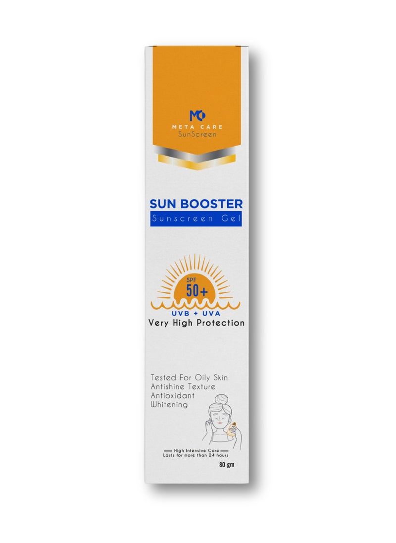 Meta Care - Sun Booster Sunscreen Extra Light Spf50+ Gel 80 gram - Image 1