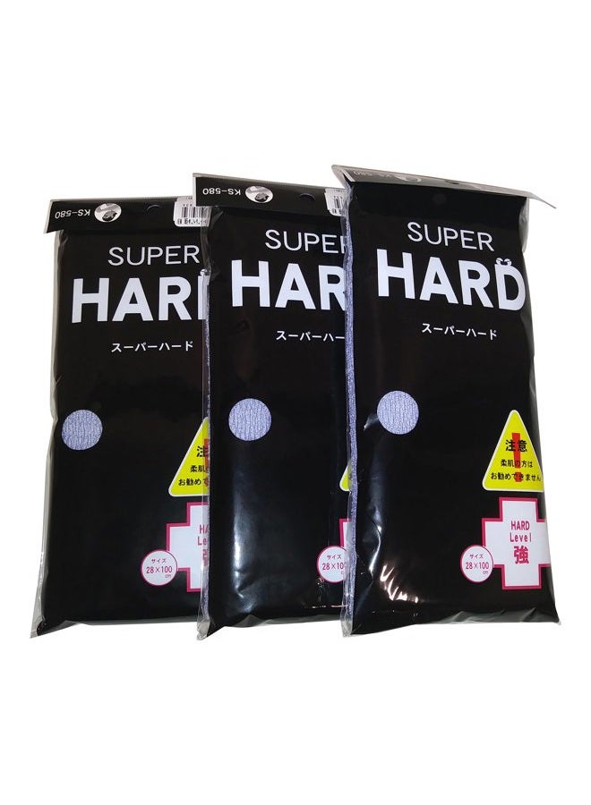 (3 PACK, Blue) - Super Hard Nylon Japanese Beauty Skin Bath Wash Cloth/towel (Blue) 3PCK