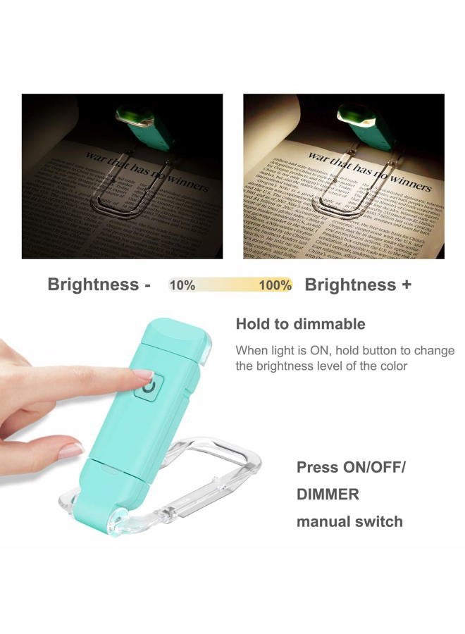 HONWELL Rechargeable Book Light, Clip On LED Reading Lights for Kids Reading in Bed, 3 Brightness Levels Dimmable Bookmark Light for Eye-Protection, Portable Reading Lamp for Bookworms, Travel(Orange) - Image 2