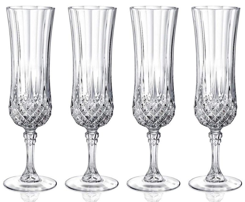 Air Son Elegant and Stylish Wine GlassSet of 4 Compatible as Champagne Glass with Stem Stylish and Unique Wine Glass Long Champ Wine Glass - Image 1