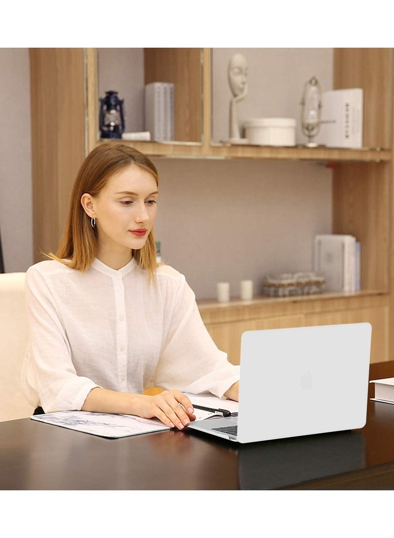 Mufaens Hard Shell Case Cover And Screen Protector for MacBook New Pro 13-inch Model M1/M2 A2338/A2251/A2289/A2159/A1989/A1708/A1706 with/Without Touch Bar Release 2021/2020/2019/2018/2016 White - Image 3