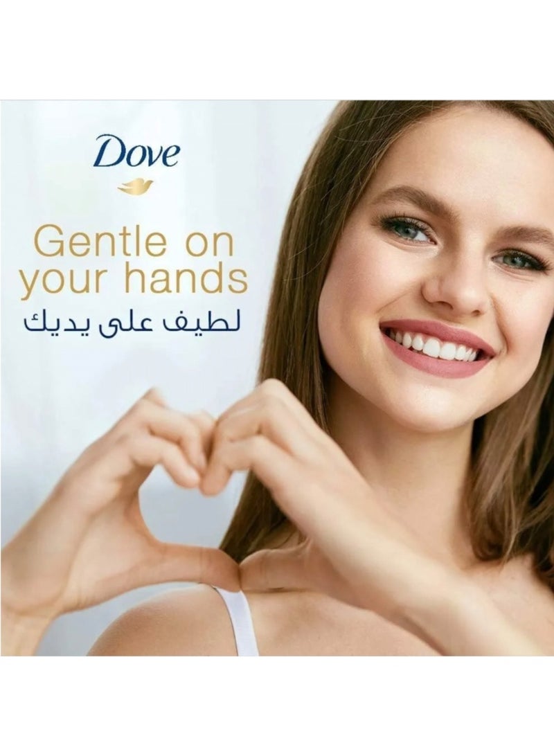 دوف غسول اليدين المغذي بعمق من دوف مصنوع من ¼ كريم مرطب للحصول على أيدي ناعمة وملساء 500 ml ٣ قطع - Image 3