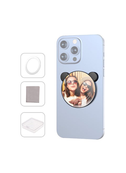 Universal Magnetic Selfie Mirror for Phone Back Camera Universal Phone Selfie Mirror Replacement for iPhone 15/14/13/12 Android Smartphone Video Selfie Vlog Accessories