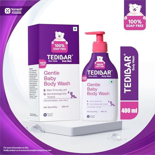Tedibar Rich Moisturising Baby Body Wash with Skin Friendly PH | 100% Soap & Alkali Free | Prevents Dryness & Rahses,400 ml x Pack of 2 - Image 2