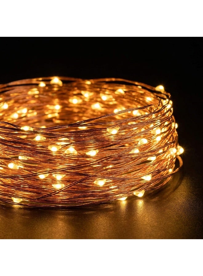 LED Fairy String Lights, 100 Warm White USB Powered Copper Wire Lights for Indoor Outdoor Decor - Image 1