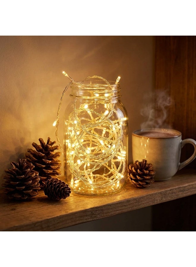 LED Fairy String Lights, 100 Warm White USB Powered Copper Wire Lights for Indoor Outdoor Decor - Image 3