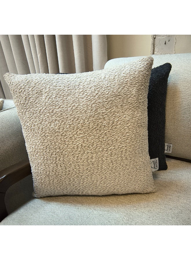 بكسل بين باج غطاء وساده من قماش البوكليه مربعة 50x50 سم من PixelsBeanBag (بدون حشوة) - Image 4