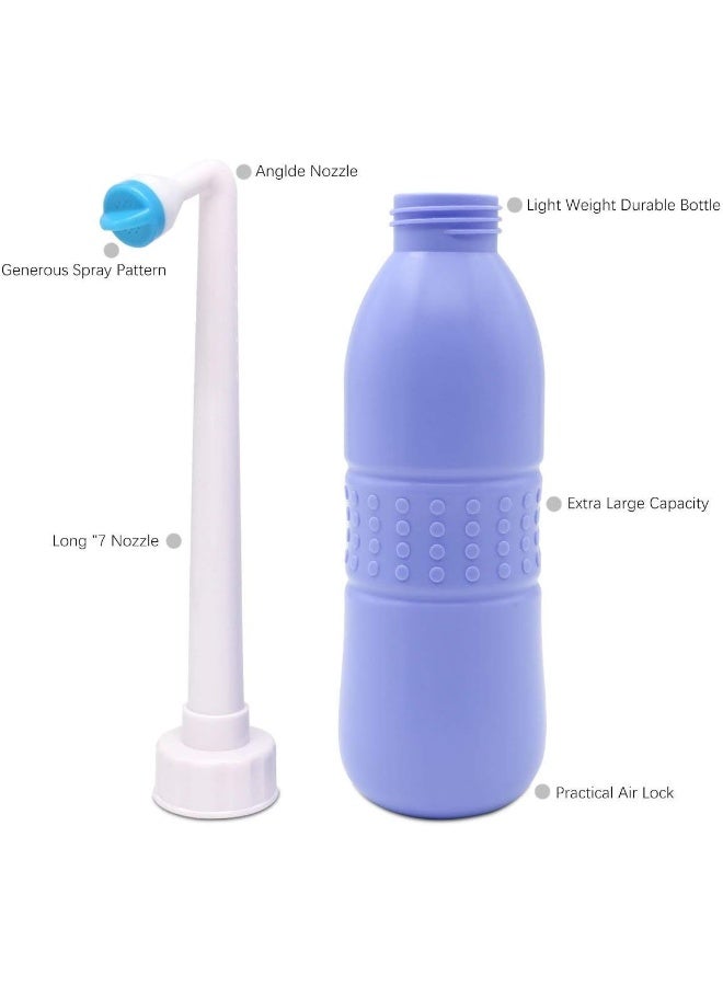 NewLifes_uae Portable Bidet Sprayer and Travel Bidet with Hand Held Bidet Bottle Personal Hygiene Care Toilet Bidet Shower/Bathroom Bidet Spray - 650ml(Blue)  - Image 3