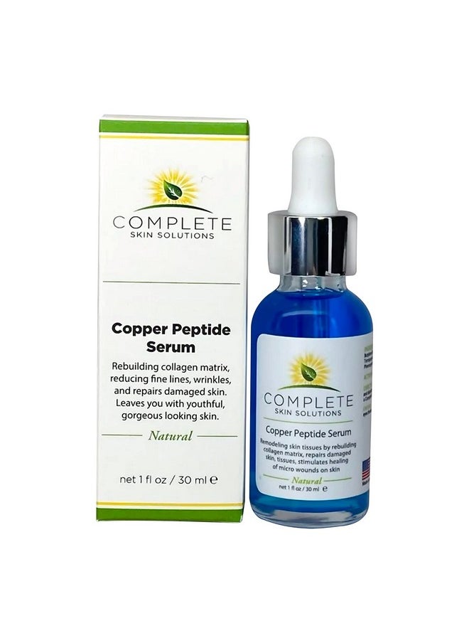 Complete Skin Solutions Copper Peptide Face Serum Collagen - With Anti Aging Skin Solutions Properties:1oz/30ml Anti-Wrinkle Formula For Youthful Skin  - Image 3
