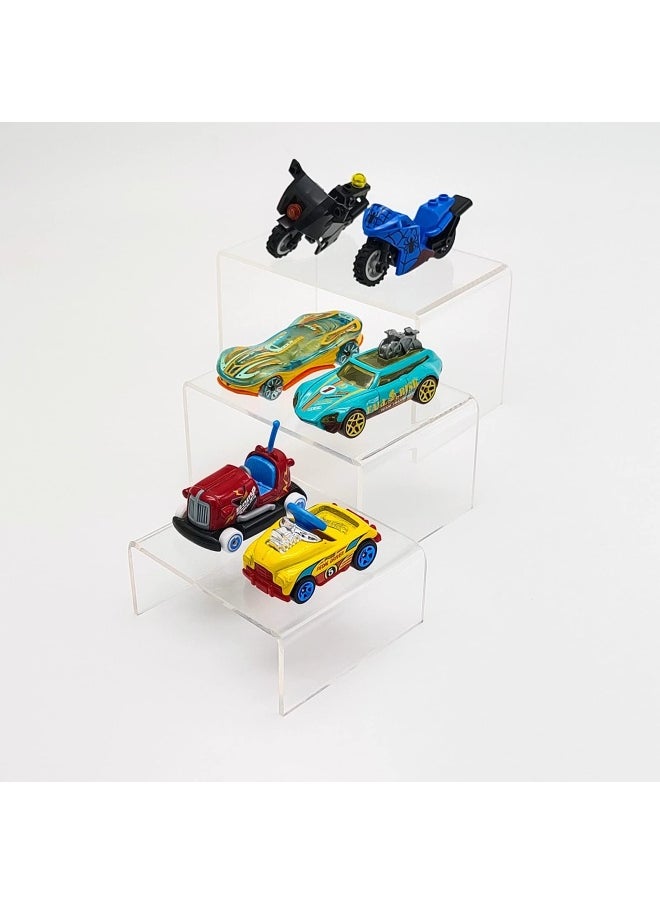 Cerpourt - 2 Sets Acrylic Display Risers 3 Inch 4 Inch 5 Inch Clear Product Stand Cu Pieces Akes Holder Dessert Display Transparent Showcase Stands Candy Bar Risers Acrylic Li Feet S Display For Figures - Image 1
