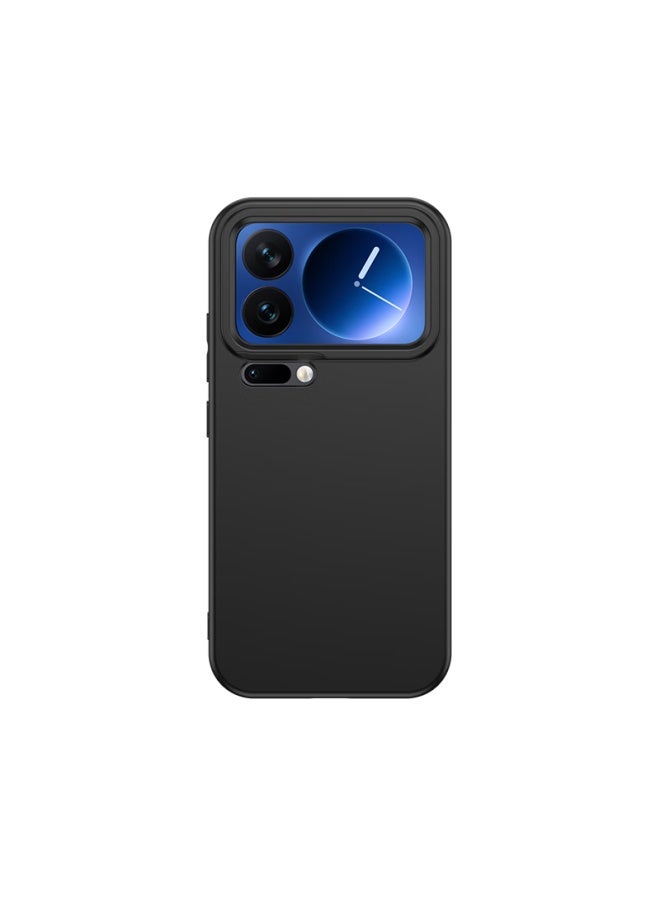 Smorss Skin-feel Micro-sand Xiaomi 17 Pro Case Full-coverage Shockproof Ultra-thin Matte Soft Back Cover For Men And Women Black