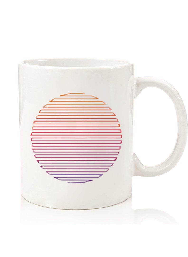 Theodor Premium Quality Two Sided Printed Coffee Mug Tea Cup For Home Office, Kids Men Women Linear Light - Image 1