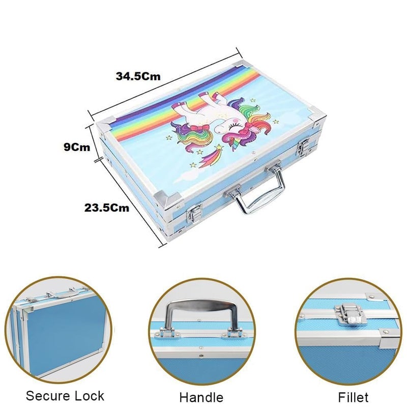 TONICTOYS Art Set Gift 145pcs with Portable Aluminum Case Box Proffessional Artists Drawing Painting Kit for Kids Inncluding Colored Pencils Watercolor Paints - Image 4