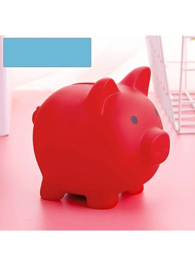 Red Creative Penny Bank Big Eyes Coin Savings Box 3.14x3.93in Home Decor Gift - Image 1