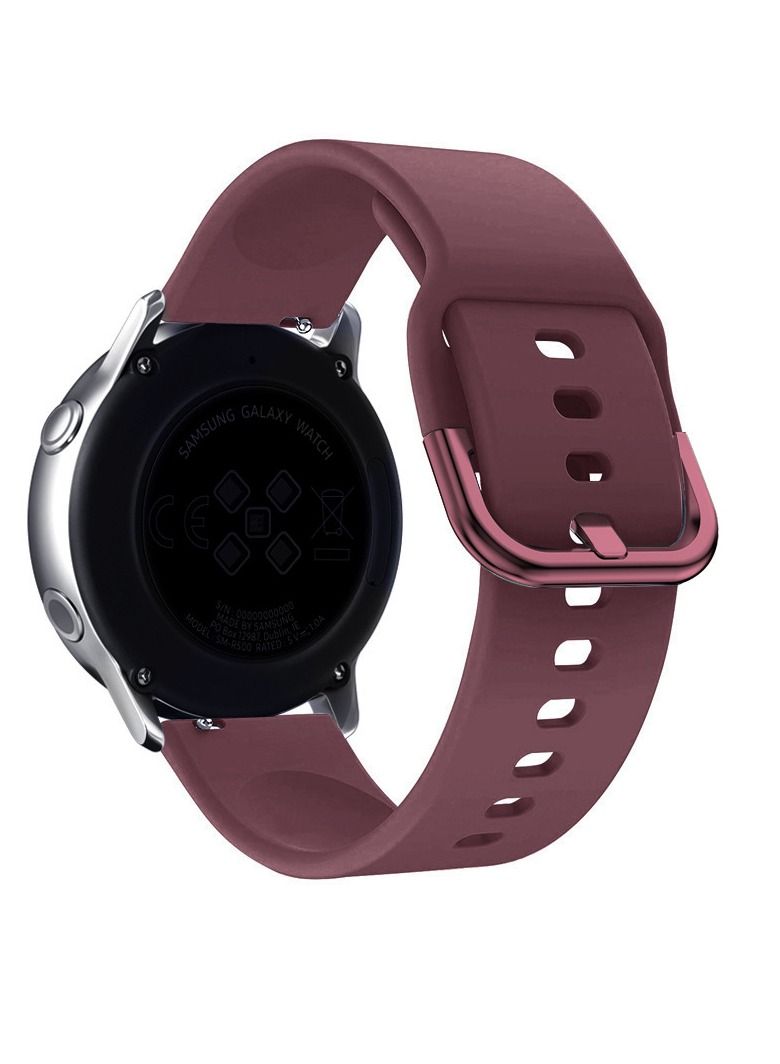 22MM سيليكون ووتش الفرقة متوافقة مع هواوي ووتش 3 / GT3 / GT2 Amazfit GTR سلسلة النبيذ الأحمر