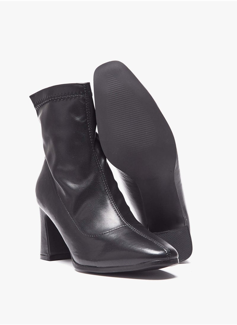 Flora Bella By Shoexpress - Women Solid Boots with Zip Closure and Block Heels - Image 1