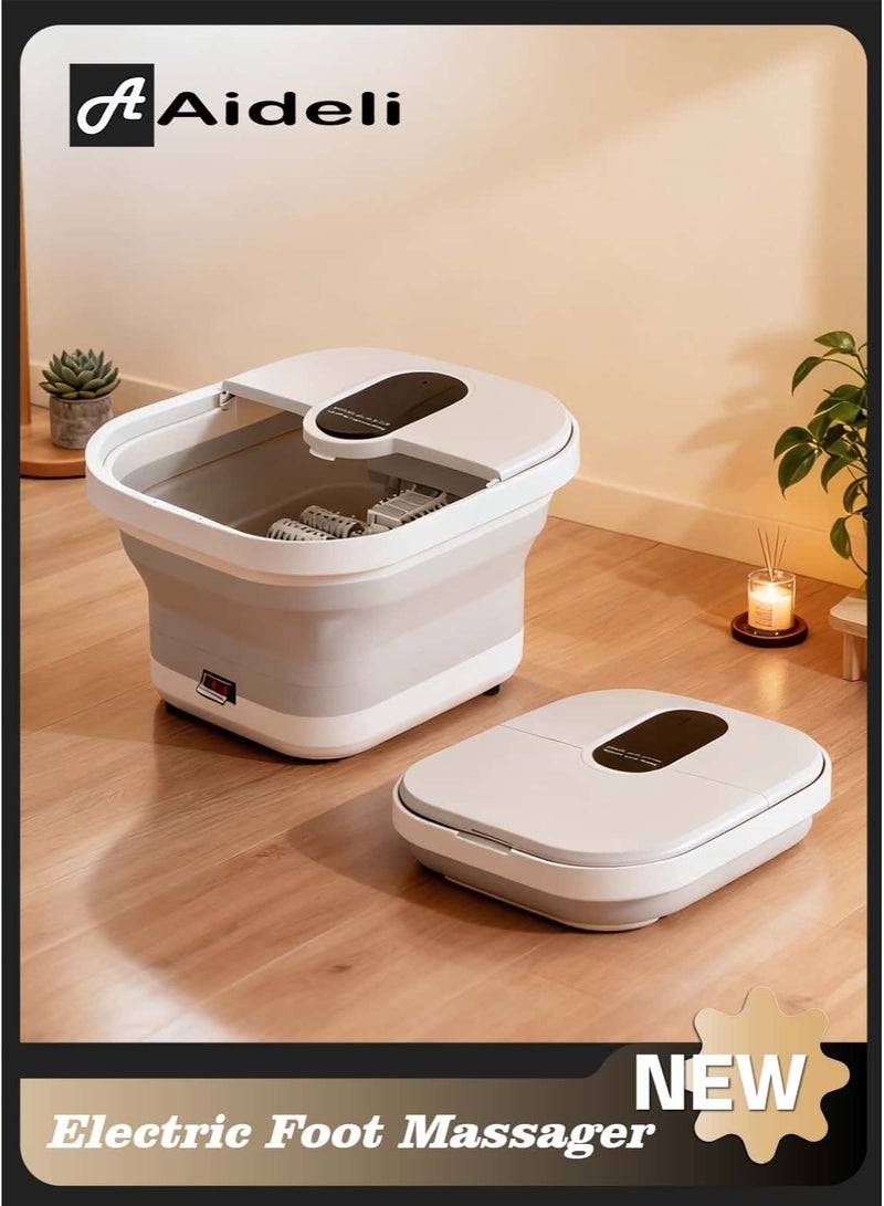 أديلي حمام قدم سبا ومساج ارجل - مدلك متعدد الوظائف مع تدفئة بالأشعة تحت الحمراء وعلاج بالفقاعات للتنظيف العميق والاسترخاء - Image 1