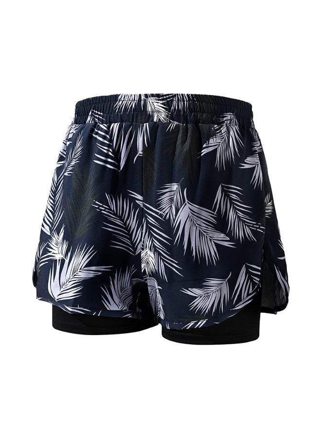 YUKE Men's Running Shorts, Men's Quick-Drying Workout Running Shorts, 2-in-1 Invisible Shorts, Multifunctional Gym Yoga Outdoor Sports ShortXXL - Image 1