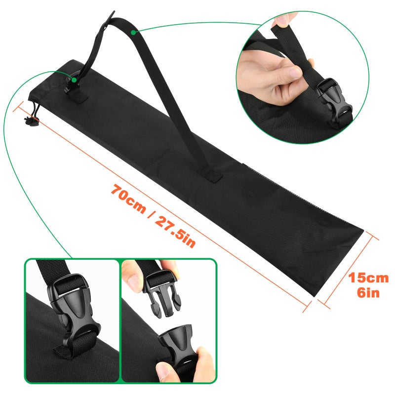 Cosmos Portable Trekking Poles Carrying Bag Tent Poles Bag Replacement Storage Bag Pouch for Walking Stick Trekking Hiking Poles, 27.5 Inches Length, Black - Image 3