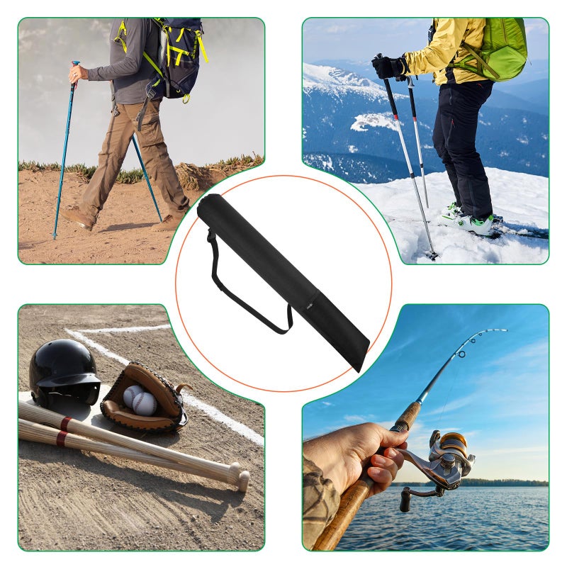 Cosmos Portable Trekking Poles Carrying Bag Tent Poles Bag Replacement Storage Bag Pouch for Walking Stick Trekking Hiking Poles, 27.5 Inches Length, Black - Image 4