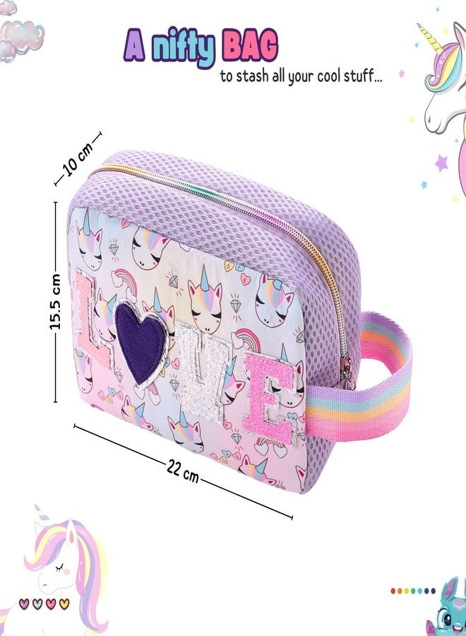 Tinker Squad مجموعة تنظيم مستحضرات التجميل اللطيفة من Tinker Squad للبنات والسيدات | حقيبة مكياج للسفر | حقائب أساسية للسفر للنساء والأطفال | حقيبة تنظيم مكياج لطيفة - Image 3