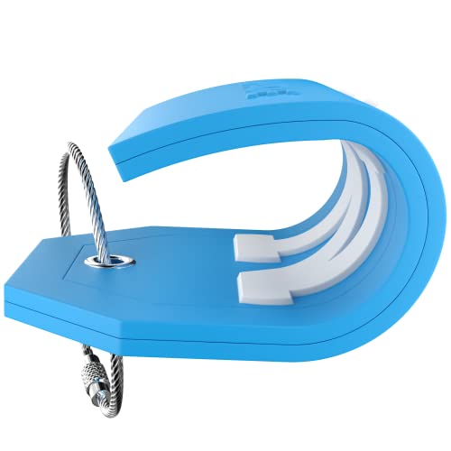 Shacke Initial Luggage Tag with Full Privacy Cover and Stainless Steel Loop - Aqua Teal (Letter N) - Image 4