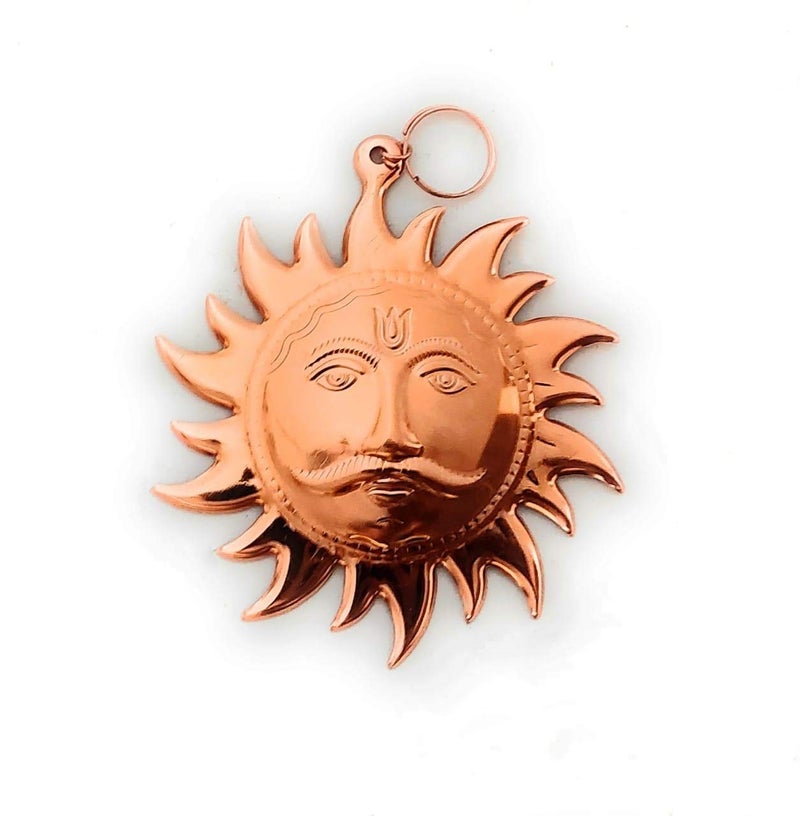 Vemlons Copper Surya YantraShree Surya Narayan YantraCoppersurya Wall Decorative Yantra Pure Copper Yantra 591 Inch 10 cm