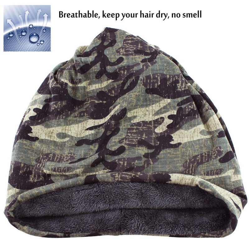 CAMOLAND Winter Slouchy Beanie Hat Camouflage Fleece Lined Camo Outdoor Sports Baggy Unisex - Image 3
